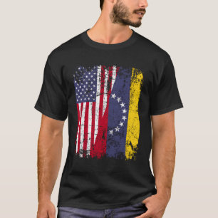 Venezuelas rötter Halvamerikanska Flagga Venezuela T Shirt
