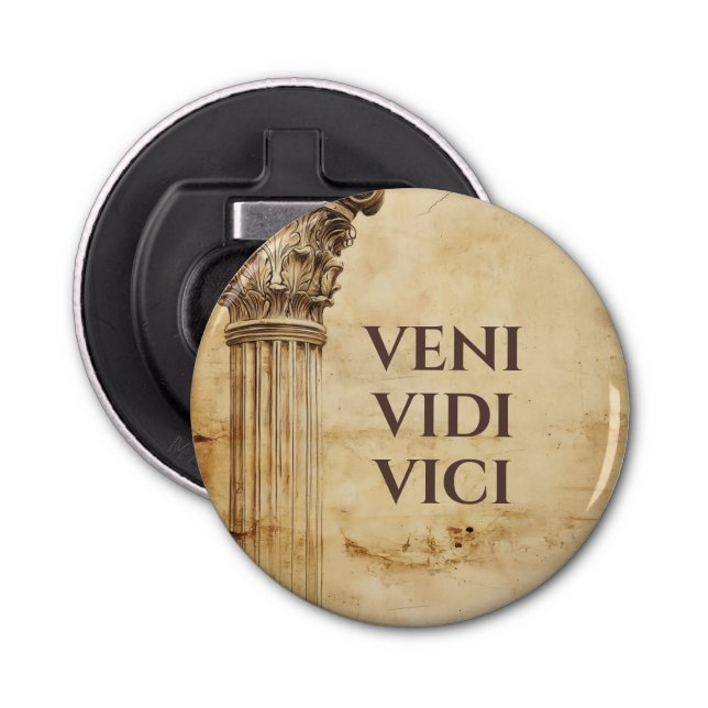 Veni Vidi Vici Ancient Roman Theme Flasköppnare (Framsidan)