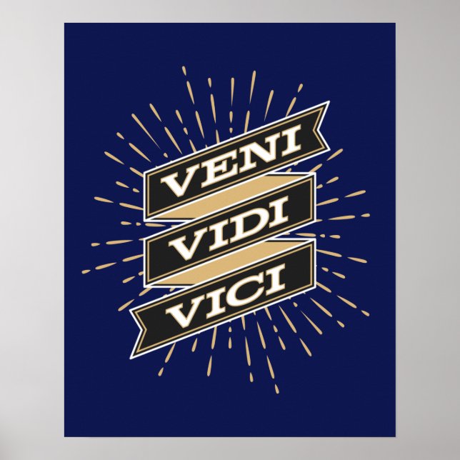 Veni Vidi Vici Blue Poster (Framsidan)