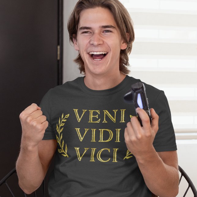 Veni Vidi Vici Funny Gamer Idrottsman eller Studen T Shirt (Skapare uppladdad)