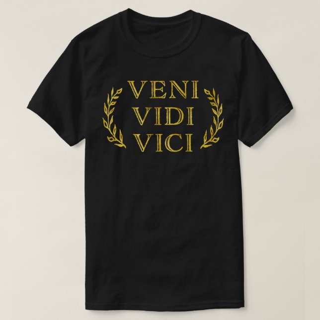 Veni Vidi Vici Funny Vintage T Shirt (Design framsida)