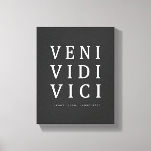 Veni Vidi Vici Inspirationell offertväggskonst Canvastryck