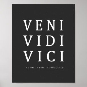 Veni Vidi Vici Inspirationsoffert Poster