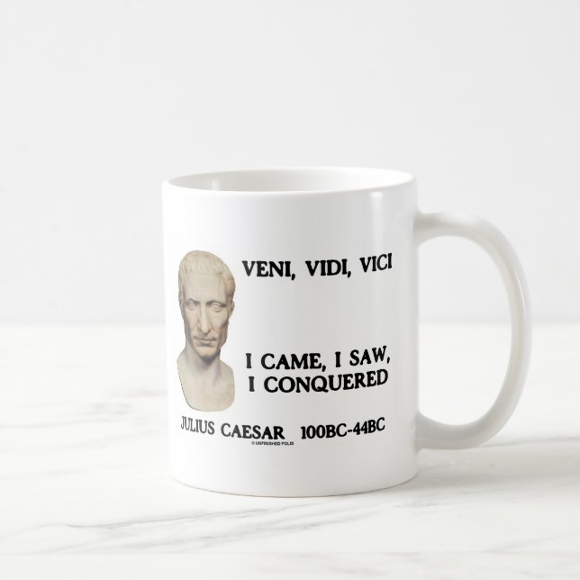 Veni, Vidi, Vici - jag kom, jag såg, jag erövrade Kaffemugg (Höger)