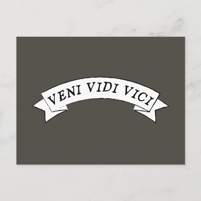 VENI VIDI VICI - jag kom och såg mig besegrad Vykort (Framsida)