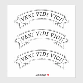 VENI VIDI VICI - jag kom och såg vinyl besegras Klistermärken
