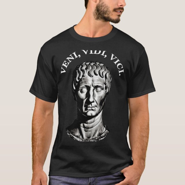 Veni Vidi Vici, jag såg att jag erövrade Caesar Qu T Shirt (Framsida)