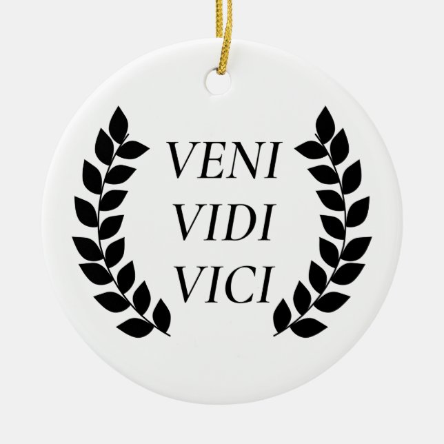 Veni Vidi Vici Julgransprydnad Keramik (Framsidan)