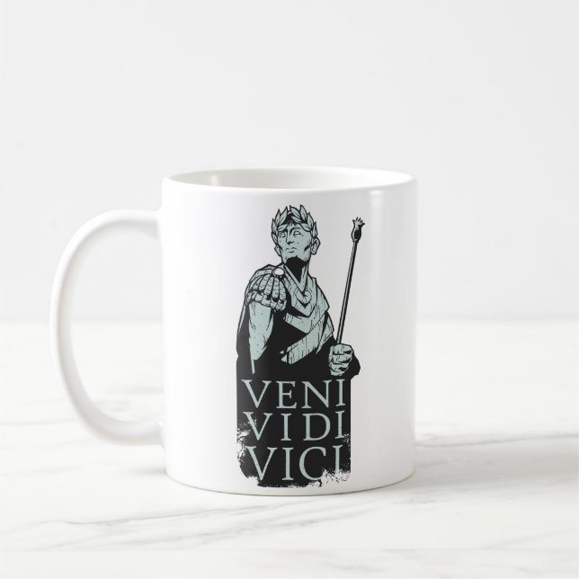 Veni Vidi Vici Julius Caesar Roman Kaffemugg (Vänster)