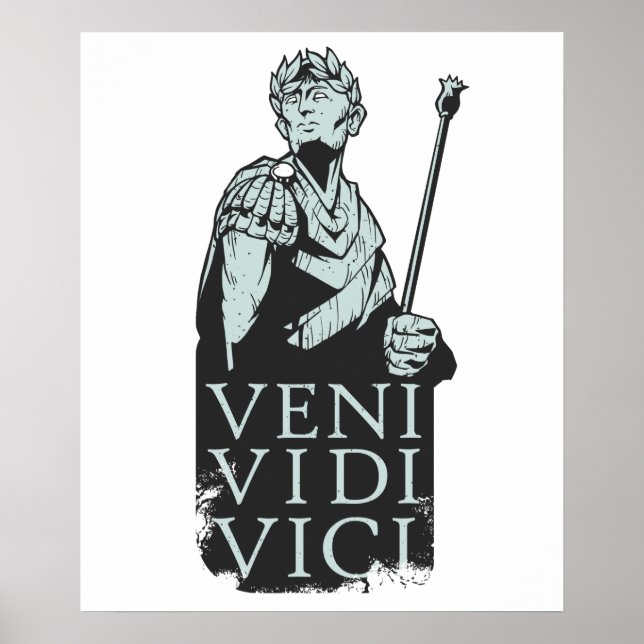 Veni Vidi Vici Julius Caesar Roman Poster (Framsidan)