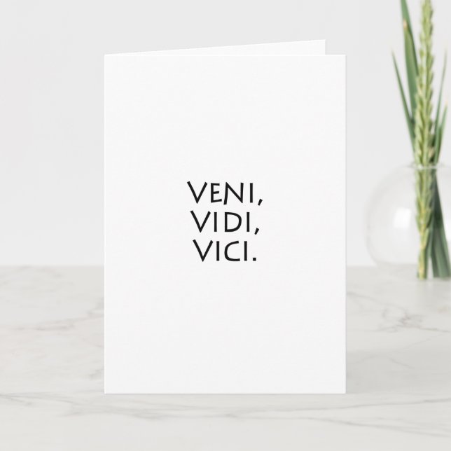 Veni vidi vici kort (Framsida)