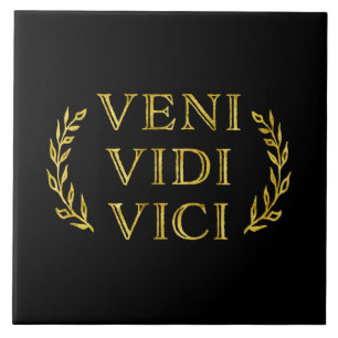 Veni Vidi Vici rolig modig vinnare Kakelplatta
