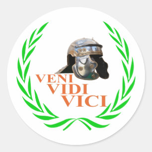Veni Vidi Vici Runt Klistermärke