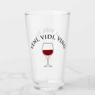 Veni, Vidi, Vino Funny Vin Älskare Latin Phrase Glaskopp