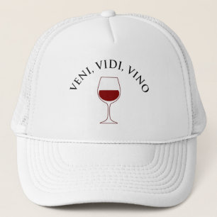 Veni, Vidi, Vino Funny Vin Älskare Latin Phrase Keps