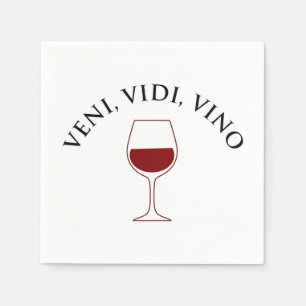 Veni, Vidi, Vino Funny Vin Älskare latinsk fras Pappersservett