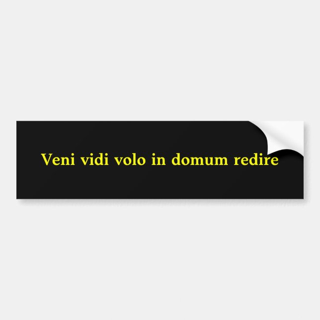 Veni vidivolo i domumredire bildekal (Framsidan)