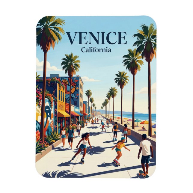 Venice Beach Boardwalk Kalifornien Magnet (Vertikal)