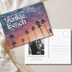 Venice Beach Bröllop Spara datum Postkort Vykort