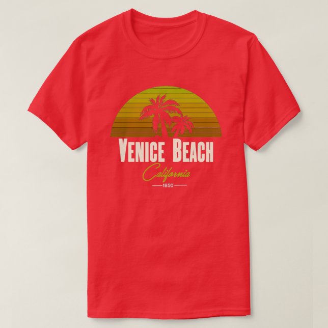 Venice Beach California 2 T Shirt (Design framsida)