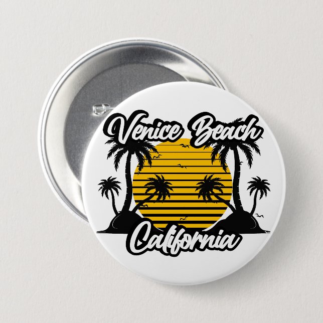 Venice Beach California Knapp (Framsida & baksida)