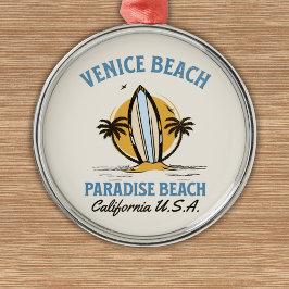 Venice Beach California Paradise Beach Julgransprydnad Metall