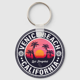 Venice Beach California Retro Sunset Souvenirs 60- Nyckelring