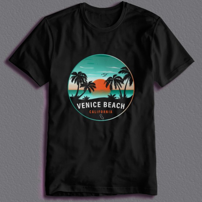 Venice Beach California Retro Sunset Souvenirs 60- T Shirt (Skapare uppladdad)