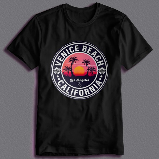 Venice Beach California Retro Sunset Souvenirs 60- T Shirt (Skapare uppladdad)