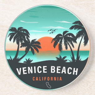 Venice Beach California Retro Sunset Souvenirs 60- Underlägg