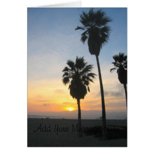 Venice Beach California Sunset Hälsningskort