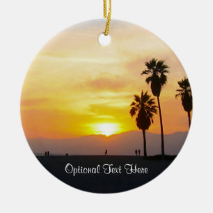 Venice Beach California Sunset Souvenir Ceramic el Julgransprydnad Keramik