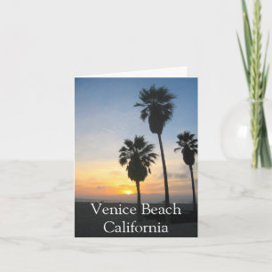 Venice Beach California Sunset Souvenir Kort