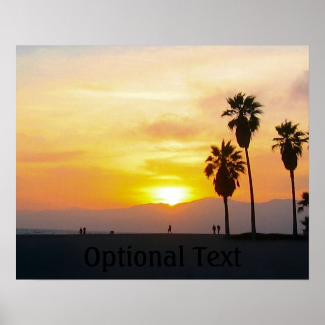 Venice Beach California Sunset Souvenir Poster (Framsidan)