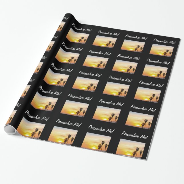 Venice Beach California Sunset Souvenir Presentpapper (Utrullad)