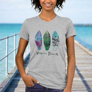 Venice Beach California Surfboard T Shirt