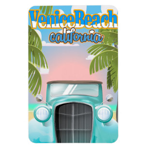 Venice Beach california vintage affisch. Magnet