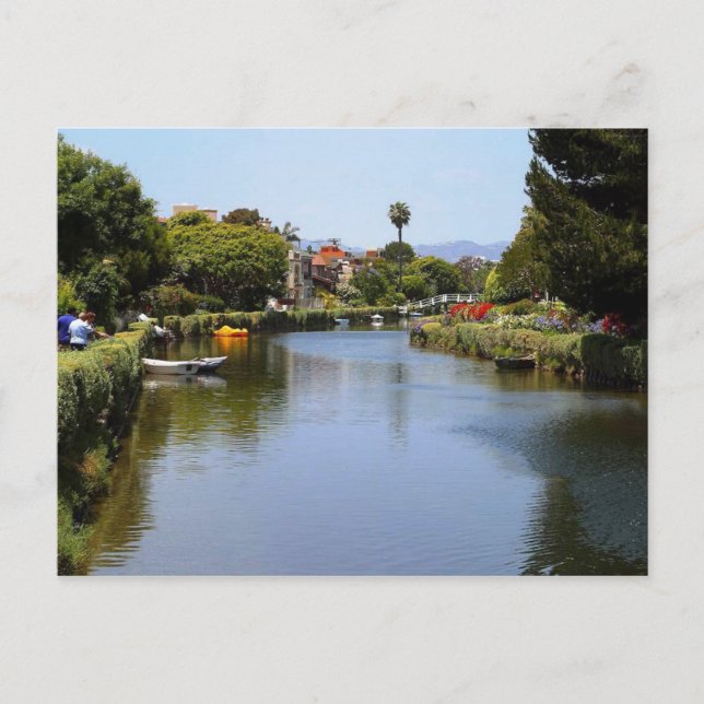 Venice Beach Canals, Los Angeles Postcard Vykort (Framsida)