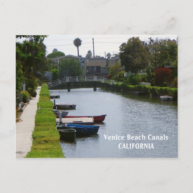 Venice Beach Canals Postcard! Vykort (Framsida)