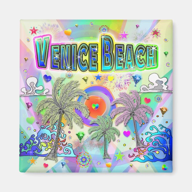 Venice Beach Deep Dream Magnet (Framsidan)