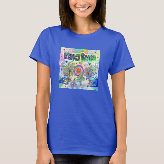 Venice Beach Deep Dream T-Shirt (Framsida)