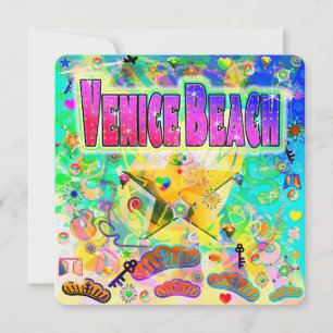 Venice Beach Epoch Timkort för Helgdag Julkort