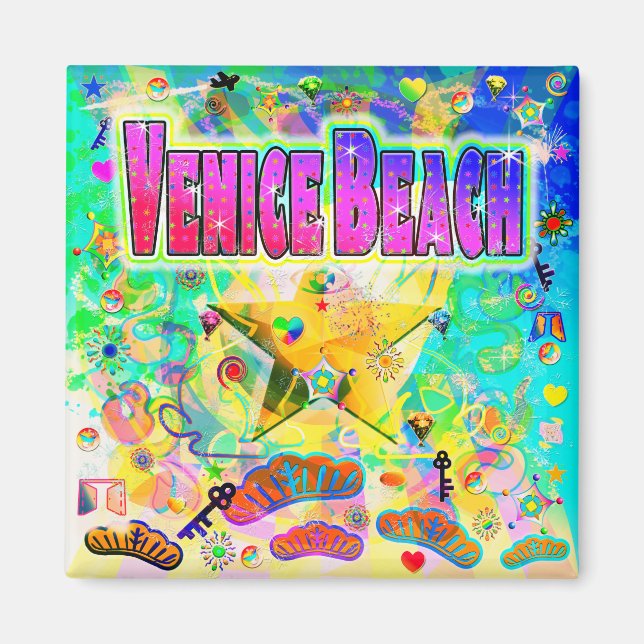 Venice Beach Epok Timme Magnet (Framsidan)
