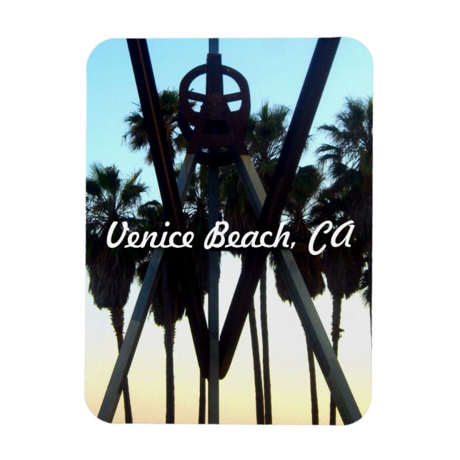 Venice Beach Himlar California Souvenir Photo Magn Magnet (Vertikal)