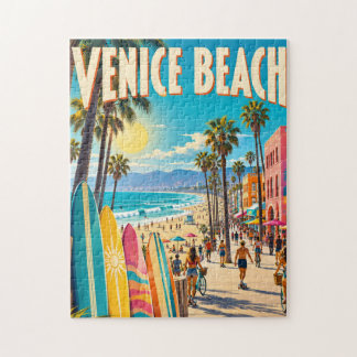 Venice Beach Kalifornien Färgglada Surfbrädor Affi Pussel