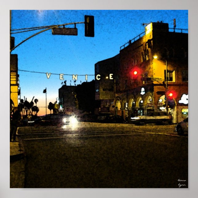 Venice Beach, Kalifornien Poster (Framsidan)