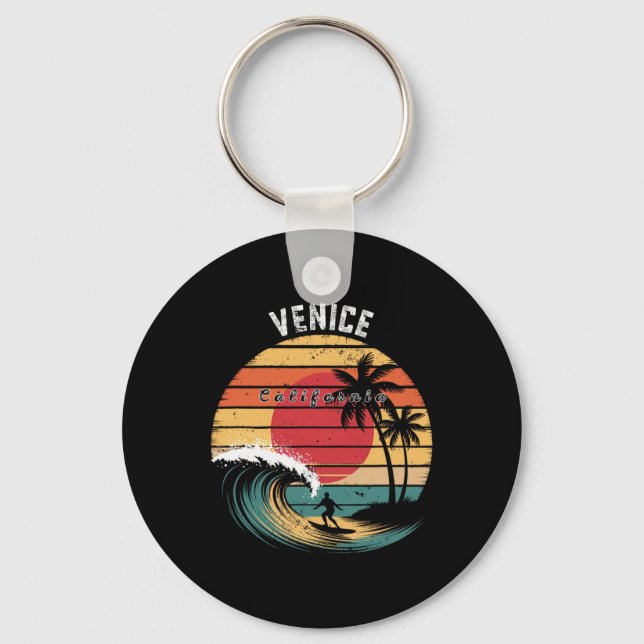 Venice Beach Kalifornien Strand Surfing  Nyckelring (Framsida)