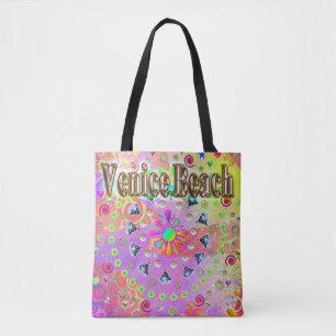 Venice Beach Lucky Golden Tote Bag Tygkasse