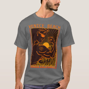 VENICE BEACH MUSCLE BEACH SURFING CALIFORNIA T SHIRT