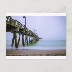 Venice Beach Pier på en Foggy Day Vykort